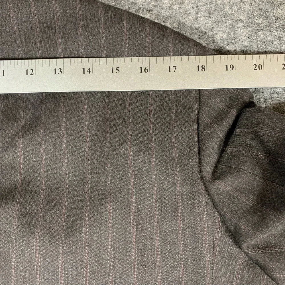 Tom James Innocenti Blazer Mens 42 Gray Striped Lined Hand Tailored Sports‎ Coat